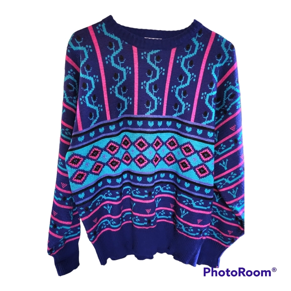 VTG Meister Wool Blend 90s Grandpa Sweater Sz. L Pre-owned